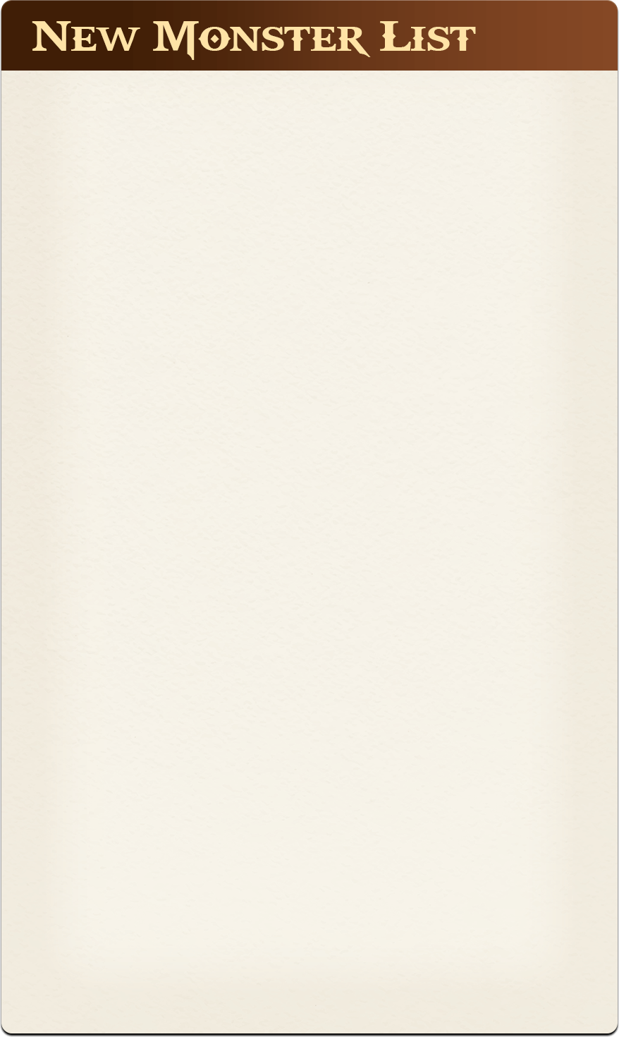 BACKGROUND LIST MONSTER MOBILE